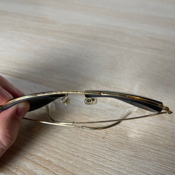 Vintage B&L Ray-Ban USA LIC Aviators Sunglasses Gold FRAMES 58-16 Excellent Cond - Picture 3 of 7